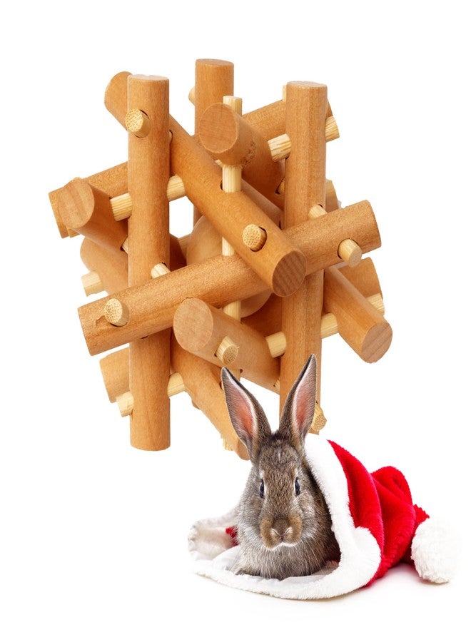 Trustic Wooden Chewing Toy for Small Animals, Natural Wood for Rabbit, Guinea Pig, Bunny, Chinchilla (Colorless) - Image 1